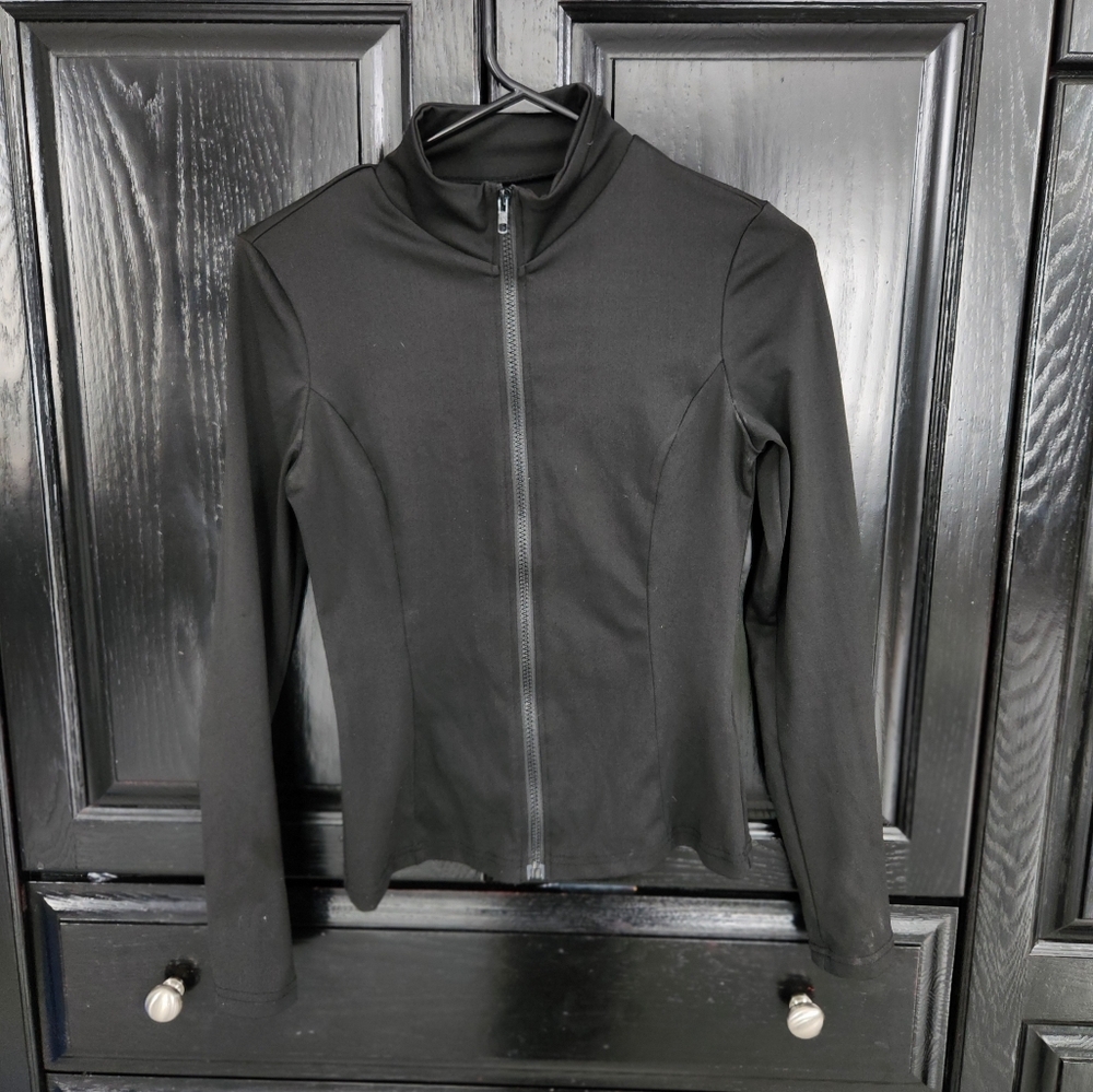 Shein - Black Athletic Zip-Up Jacket